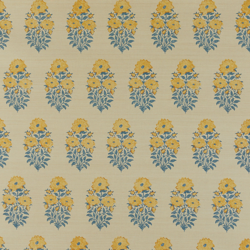 Mughal Flower Grasscloth | LF - Soleil
