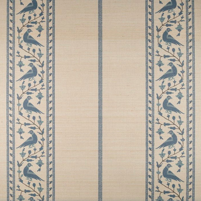 Baroda Grasscloth | LF - Indigo/Natural
