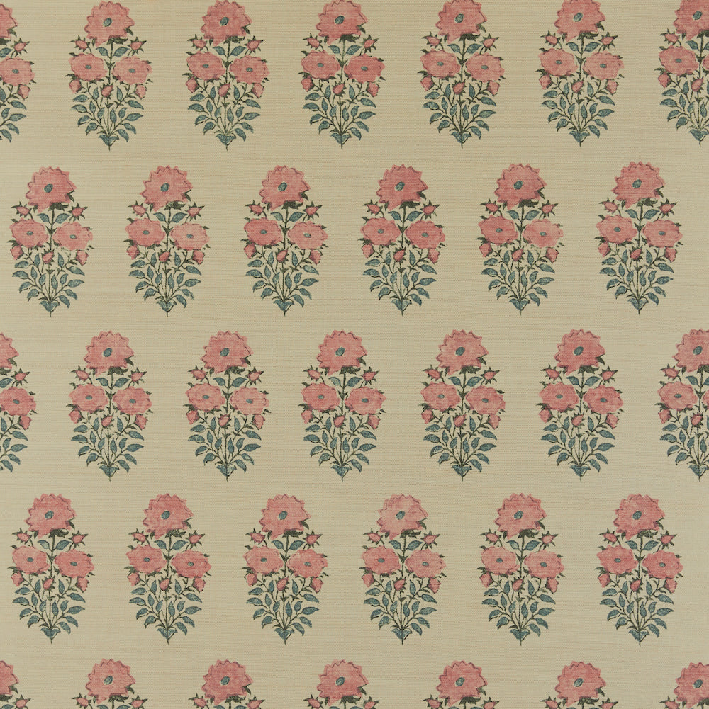 Mughal Flower Grasscloth | LF - Dusty Rose