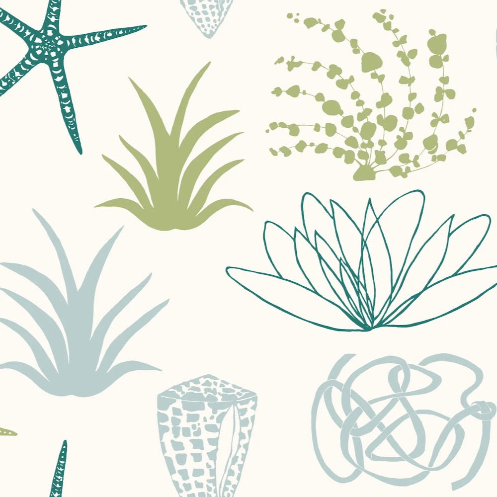 Shell Grasscloth | LULU - Seaglass