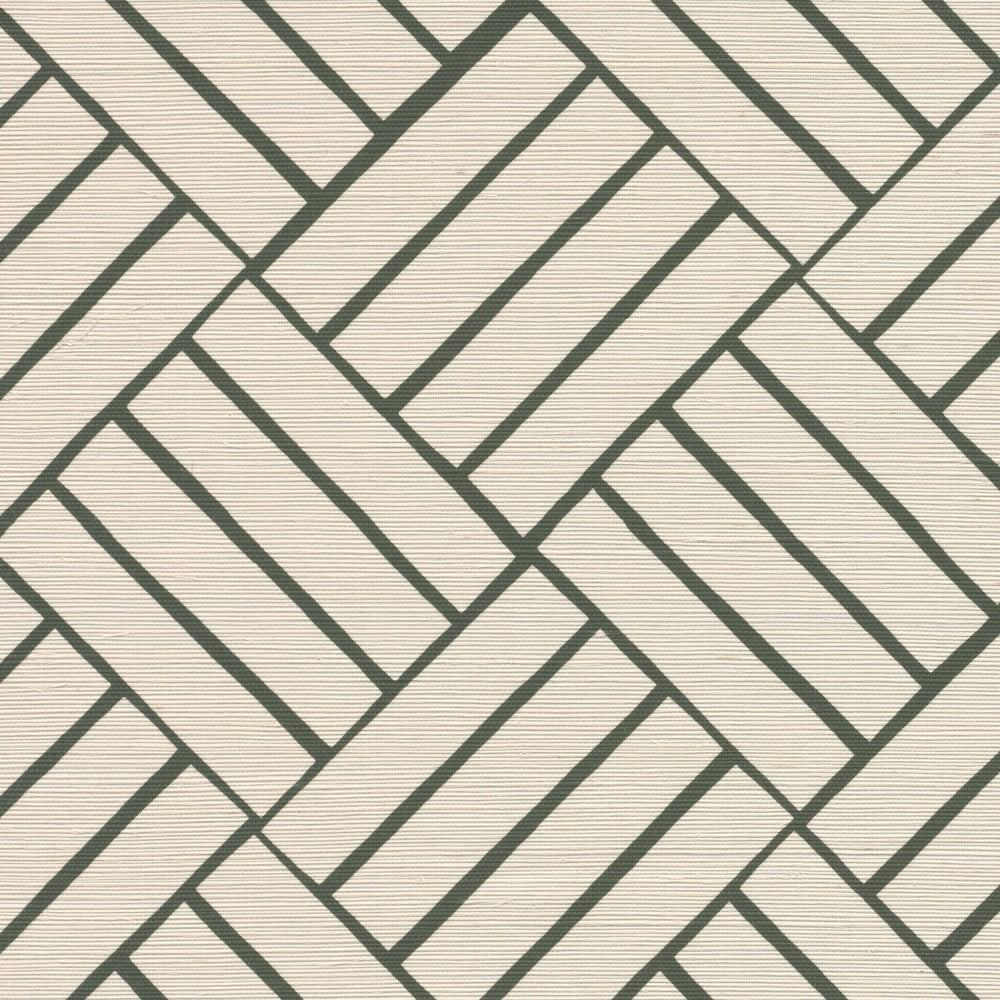 Rattan Large Grasscloth | LULU - Dark Green