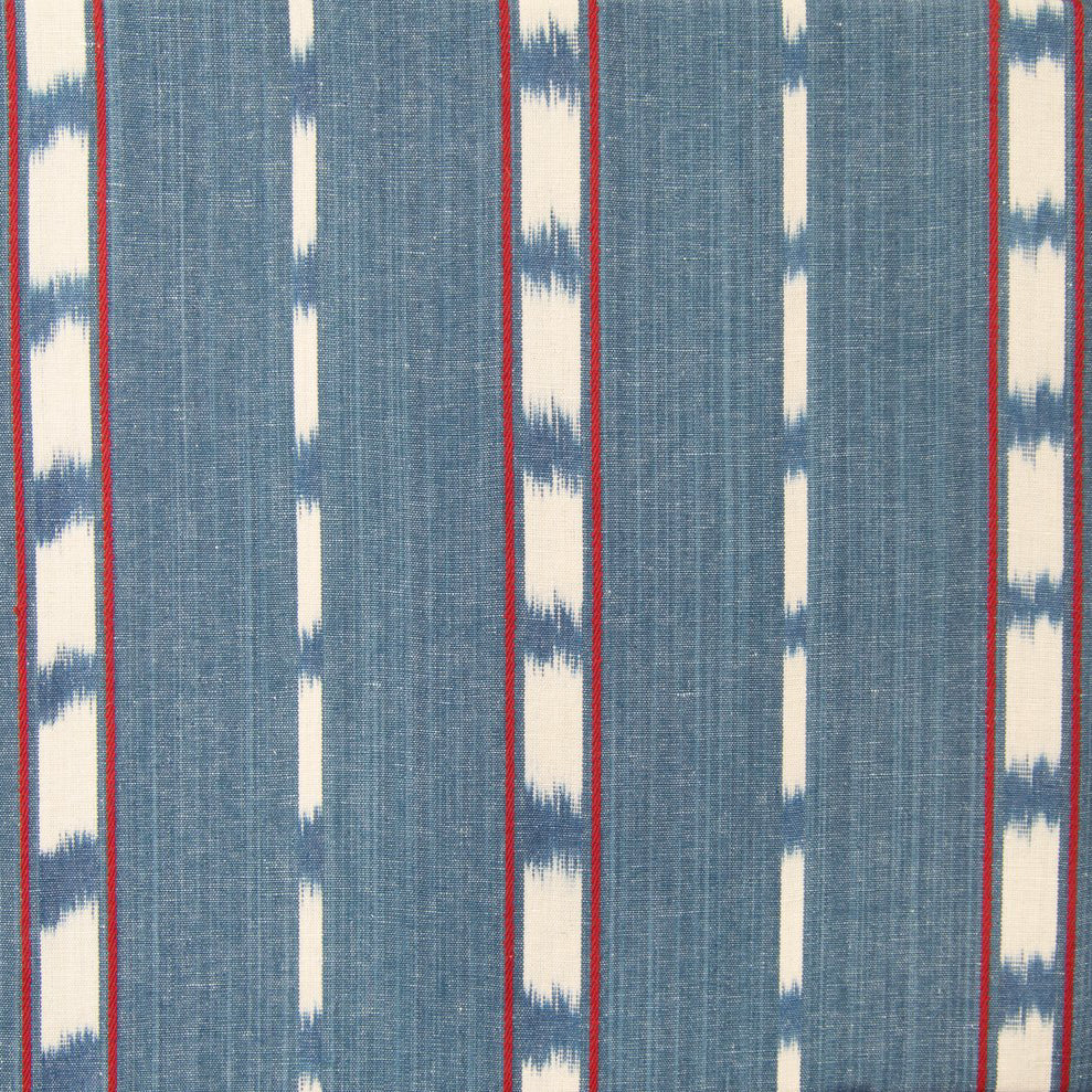 Ikat Stripe | MAH - Blue w/ Red
