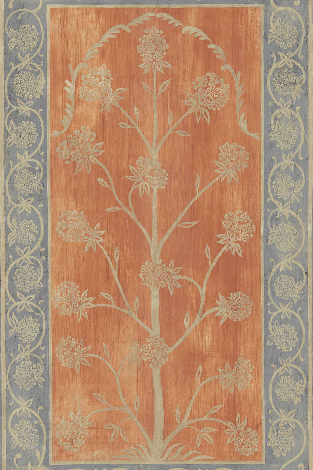 Plumbago Tree WP | MR - Burnt Orange and Denim Blue