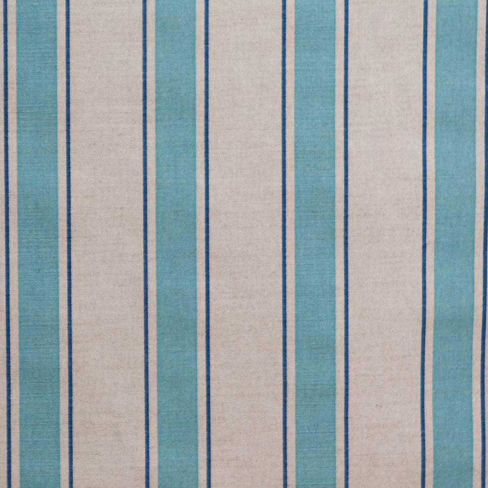 Indian Stripe | MS - Turquoise/Blue on Natural