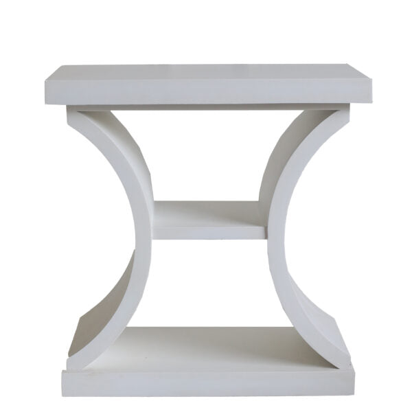 Myriad Side Table – Off White Distressed | PMC