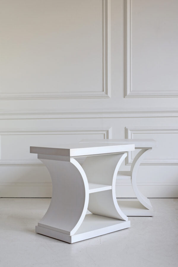 Myriad Side Table – Off White Distressed | PMC
