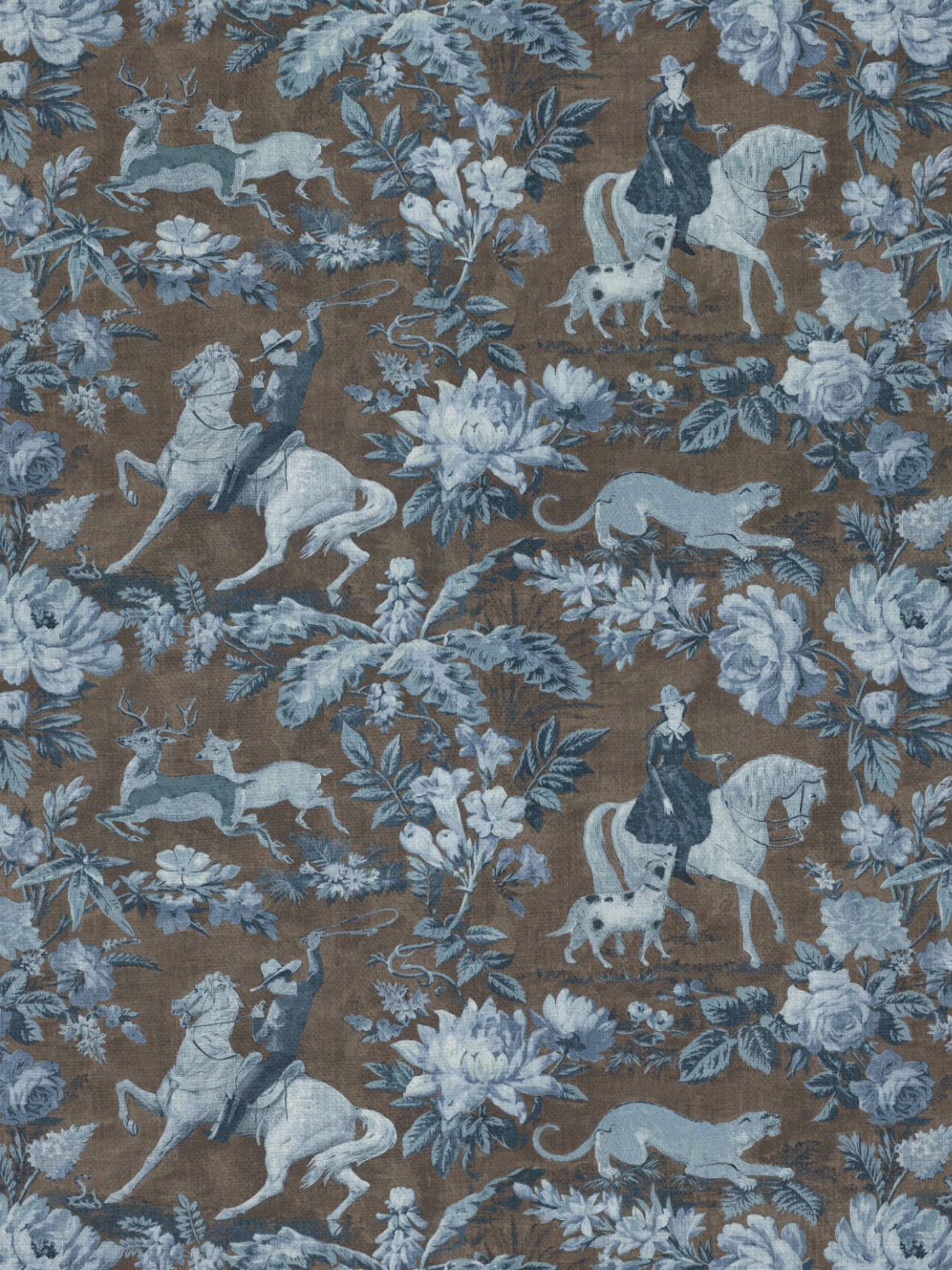 Cowboy Toile | NT - Blue/Brown
