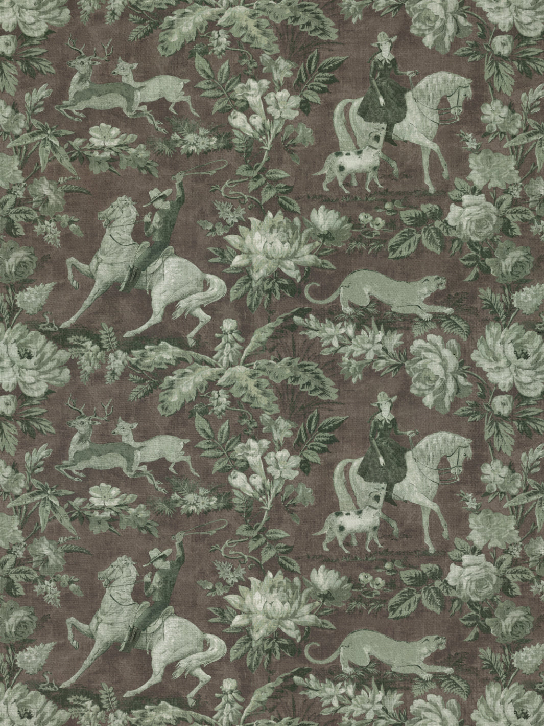 Cowboy Toile | NT - Moss Brown