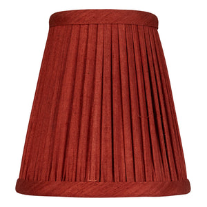 6 Inch Tall Clip-On Gathered Mulberry Silk Shade | NUS