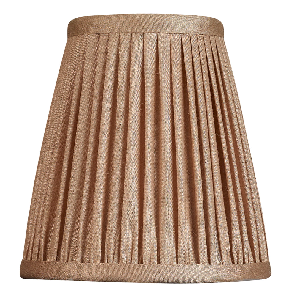 6 Inch Tall Clip-On Gathered Tussar Silk Shade | NUS