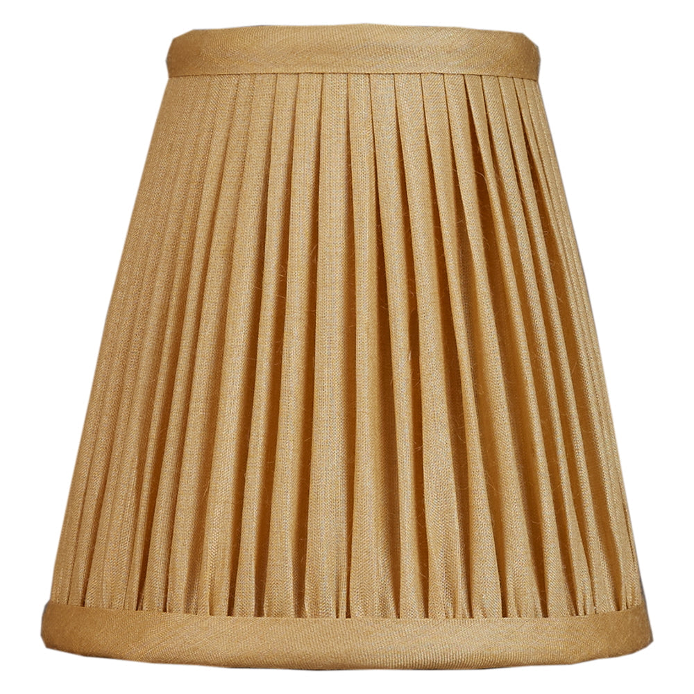 6 Inch Tall Clip-On Gathered Tussar Silk Shade | NUS