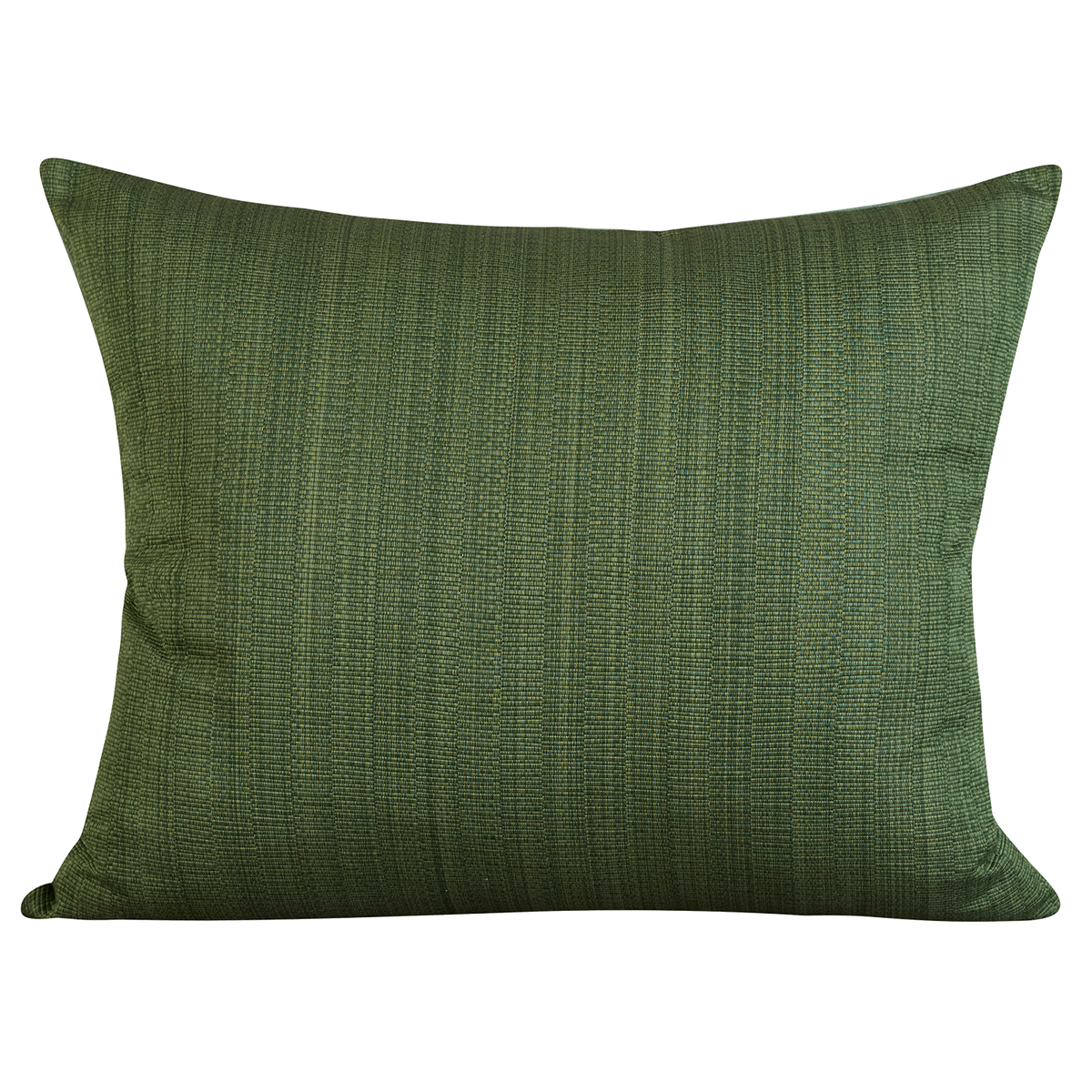 Rectangular cushion in Armure Canneli by Claremont - Dark green stripe