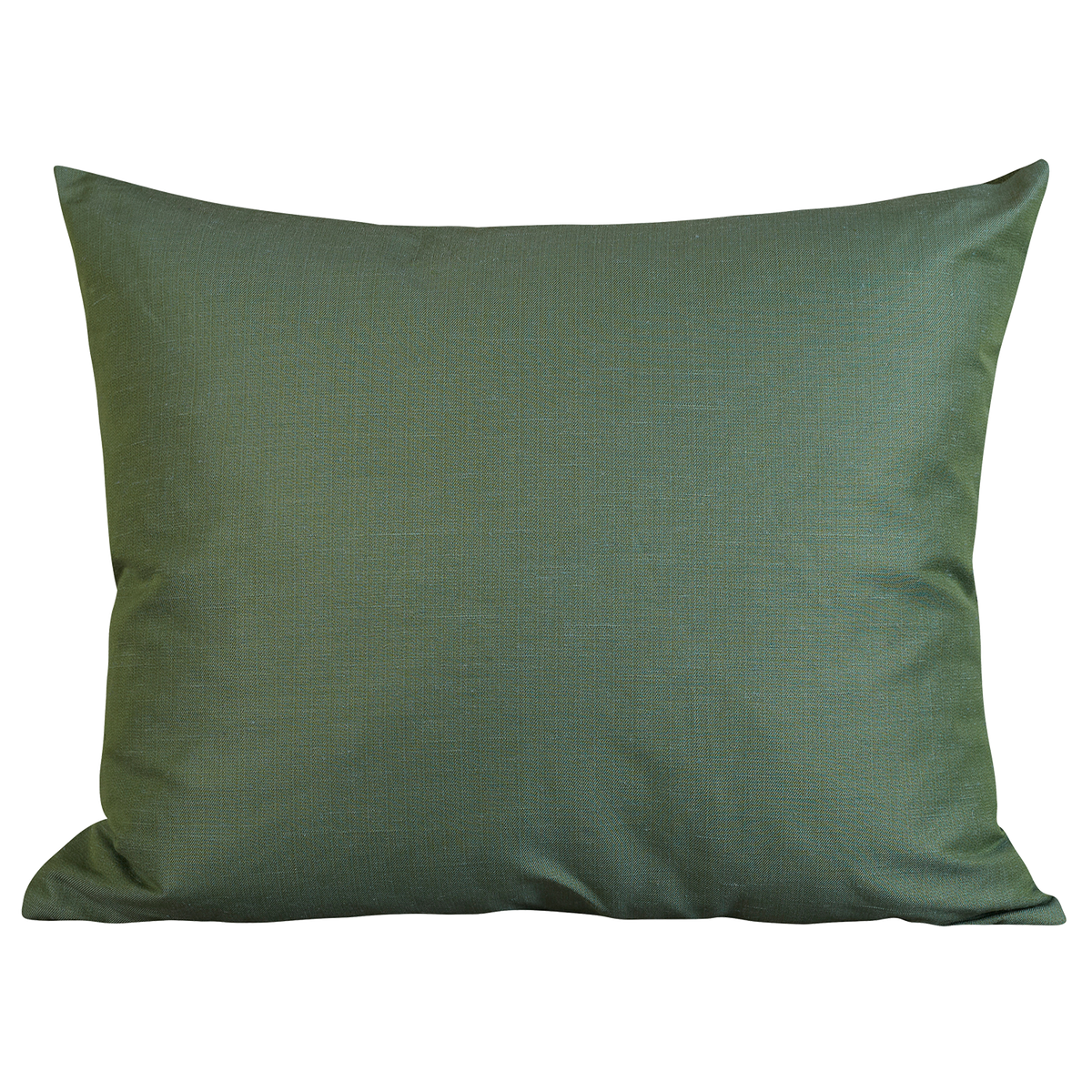Rectangular cushion in Armure Canneli by Claremont - Dark green stripe