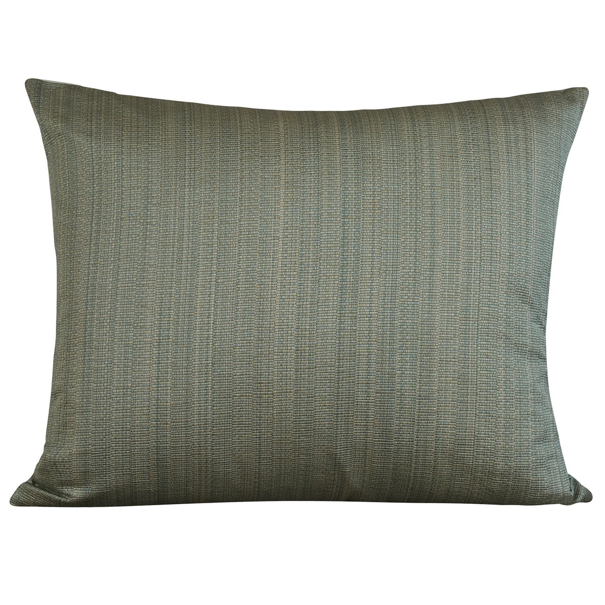 Rectangular cushion in Armure Canneli by Claremont - Sea Foam