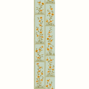 Sunflower Vignette Grasscloth | PDT - Green On Sky
