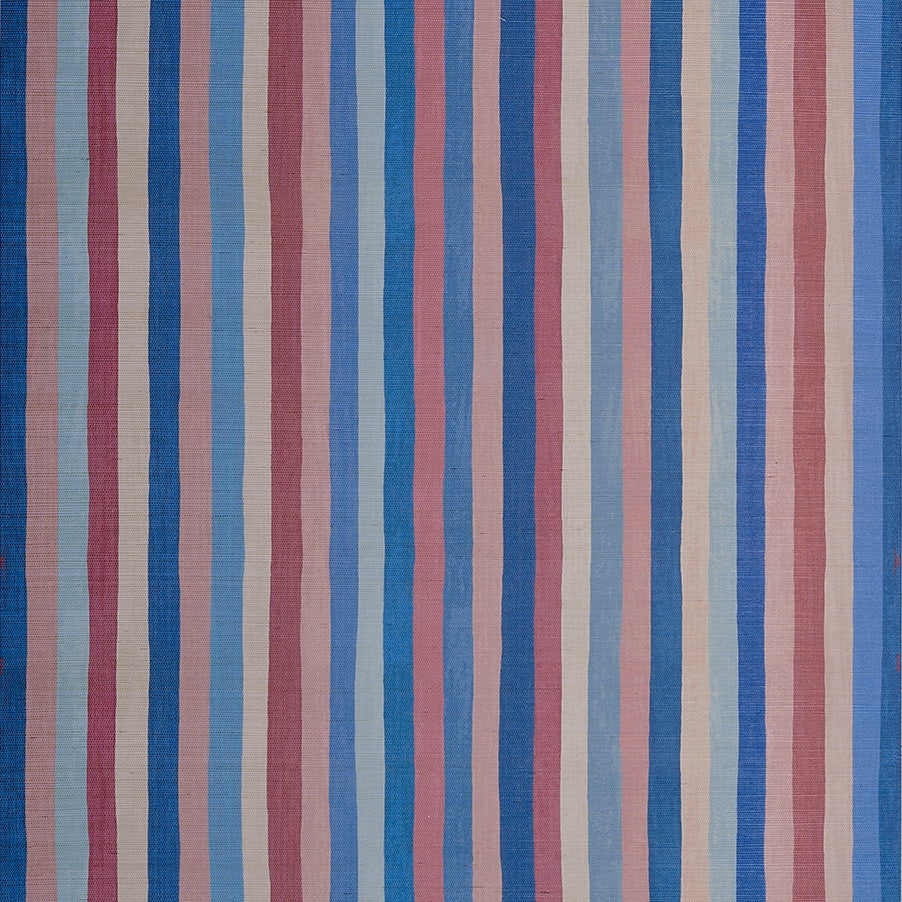 Jacob's Stripe Grasscloth | PDT - Blue/Pink