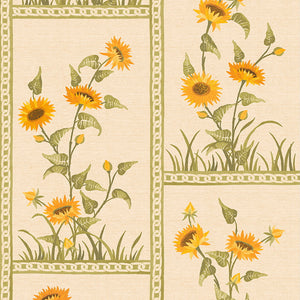 Sunflower Vignette Grasscloth | PDT - Green