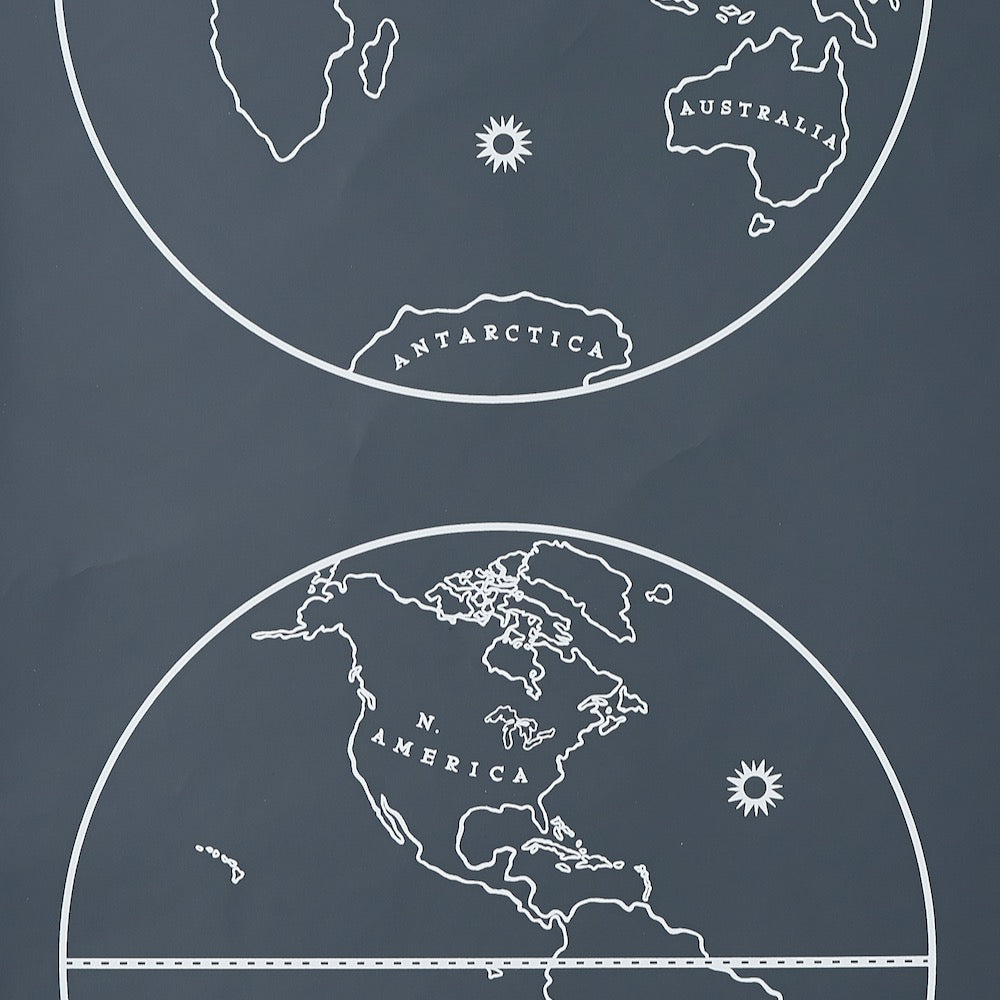 Globe WP | PDT - White on Gray