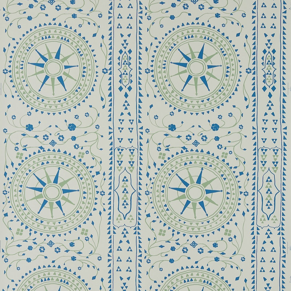 Leila WP | PDT - Blue/Green on White