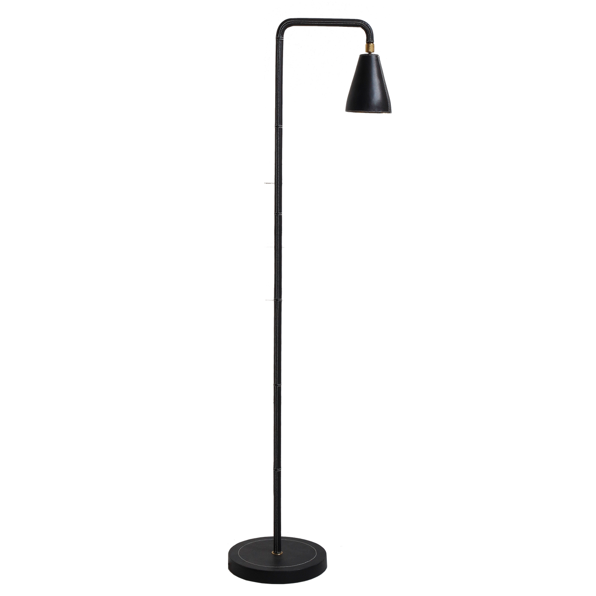 Adnet Reading Lamp - Black Leather