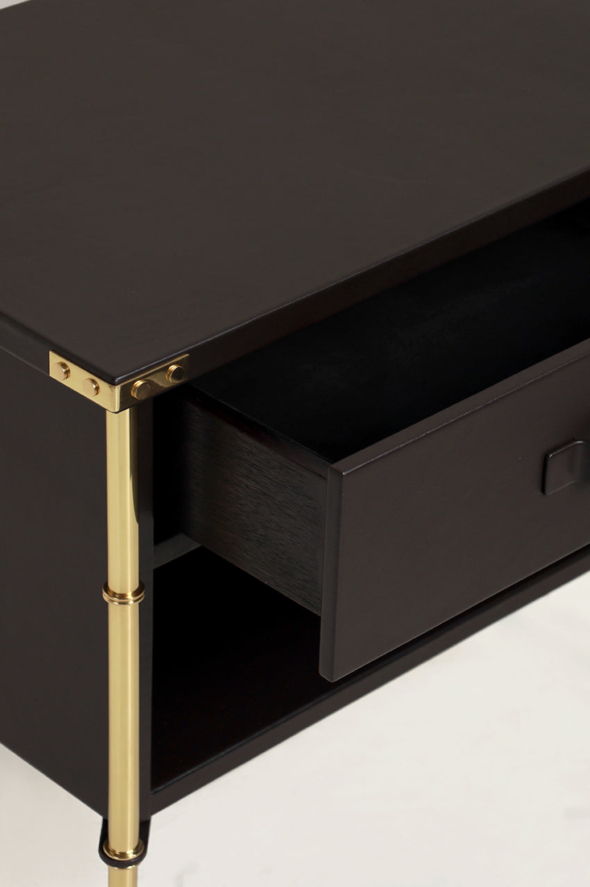 Adnet Bedside Table - Leather
