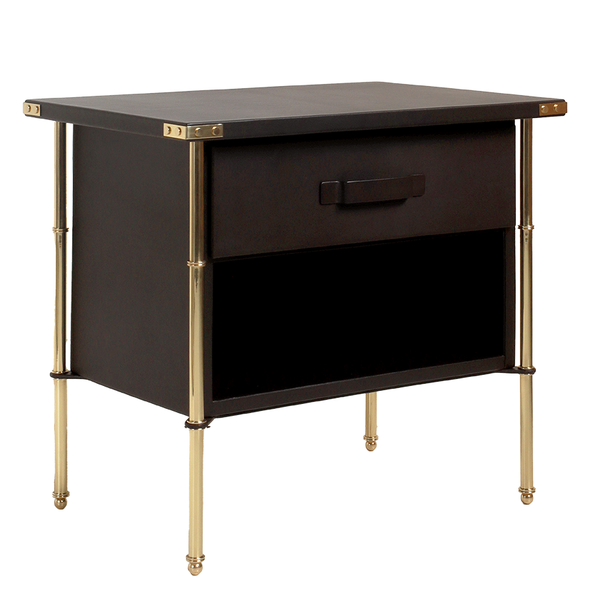 Adnet Bedside Table - Leather