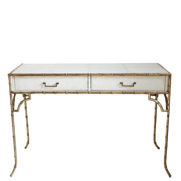 Faux Bamboo Desk - Parchment Finish | PMC