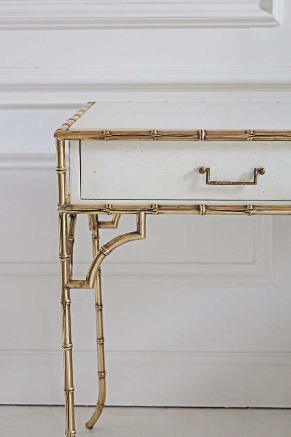 Faux Bamboo Desk - Parchment Finish | PMC