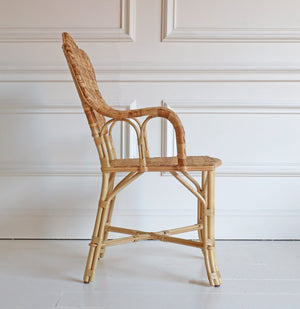 Pied-de-poule Rattan Chair