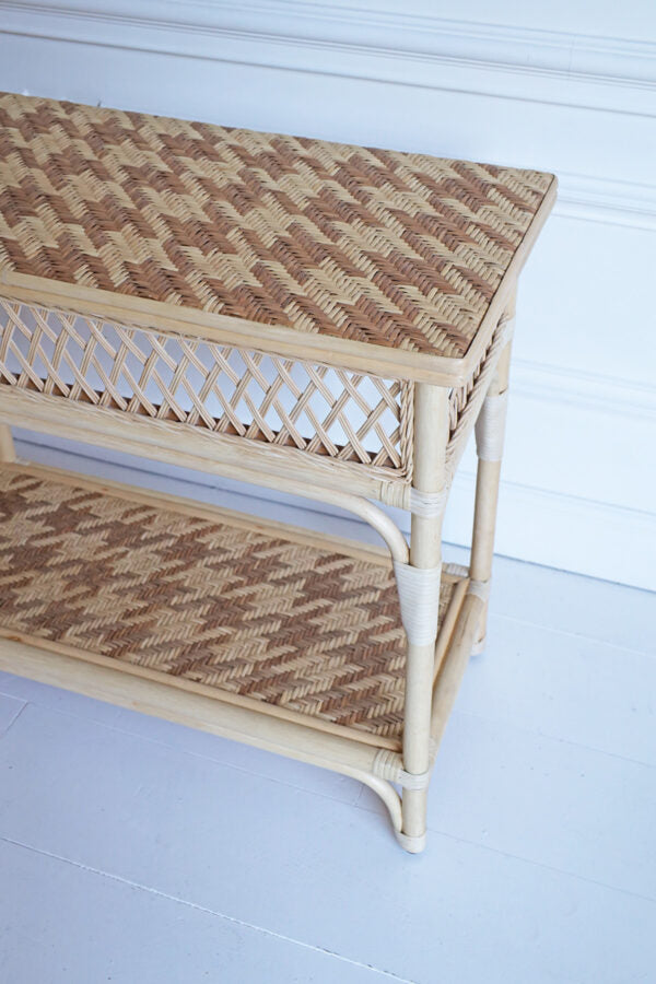 Pied de Poule Rattan Console | PMC