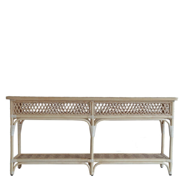 Pied de Poule Rattan Console | PMC