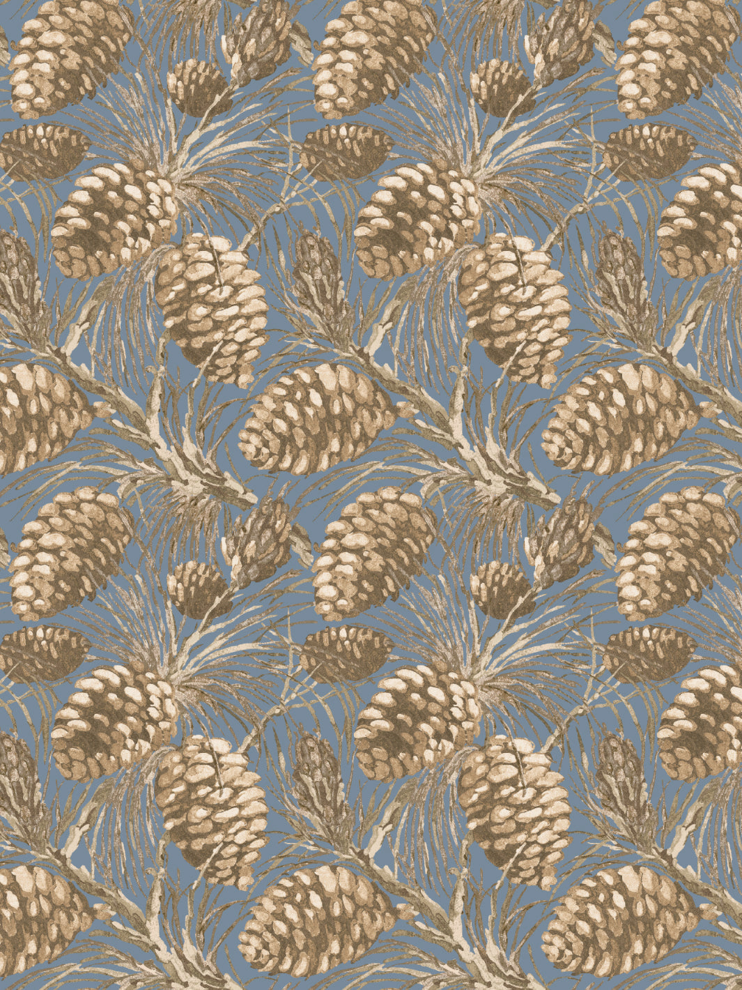 Pinecones WP | NT - Taupe on Cloud