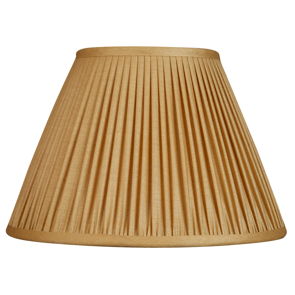 10 inch Sand yellow Tussar silk French drum lampshade