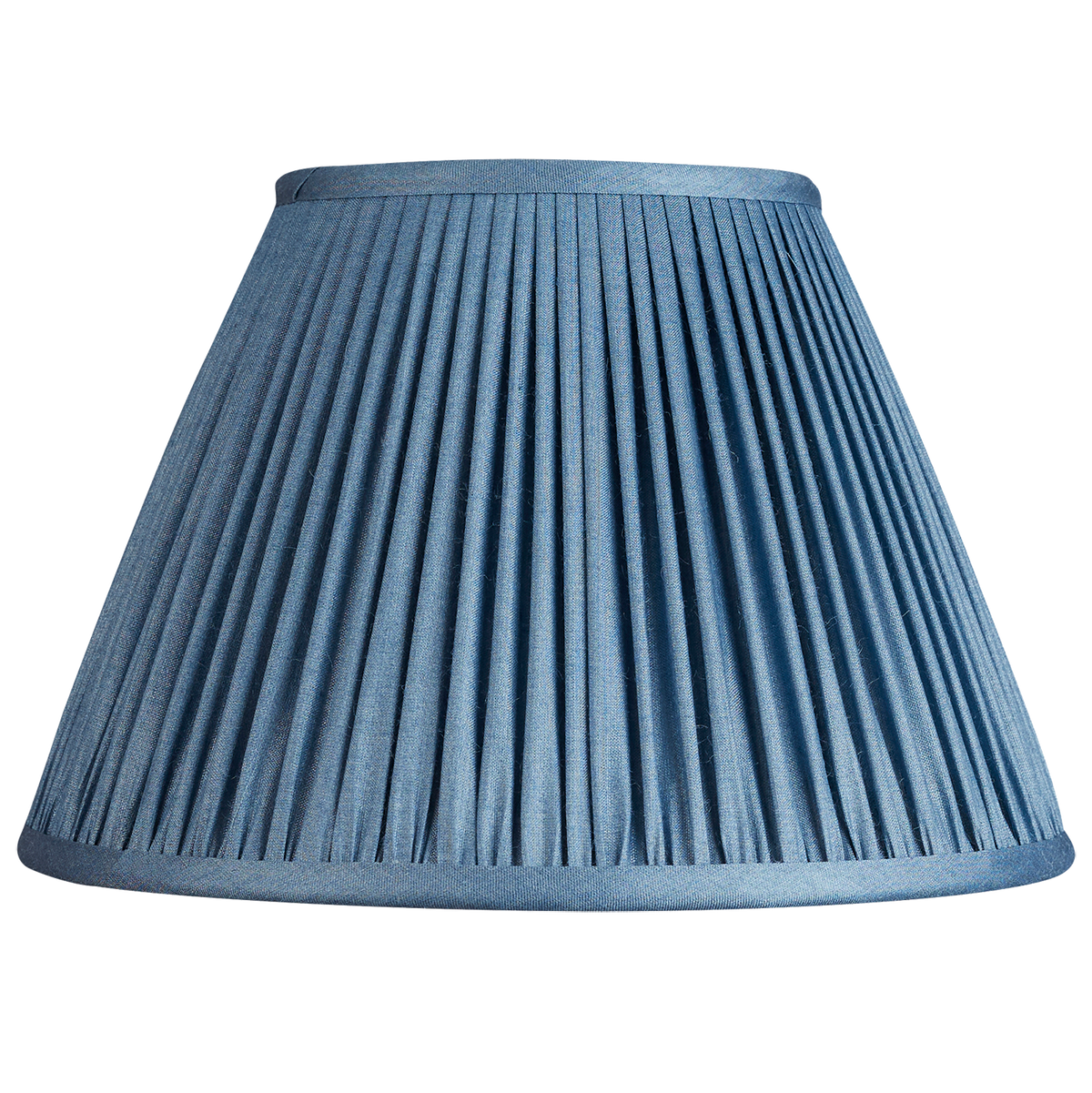 10 inch Ink blue Tussar silk French drum lampshade