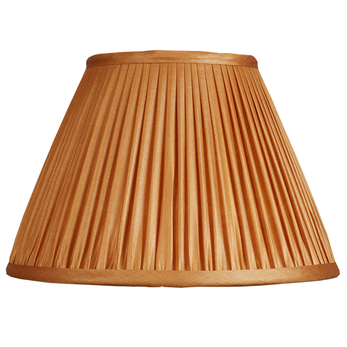 10 inch Tobacco Tussar silk French drum lampshade