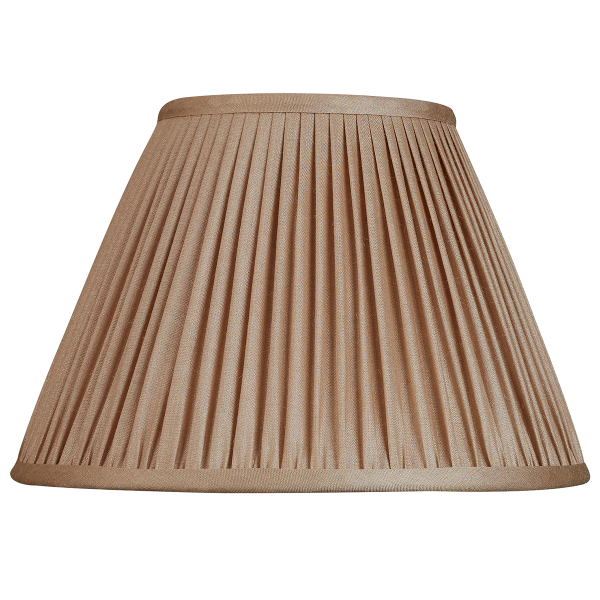 10 inch Mink Tussar French silk drum lampshade with spider fitting