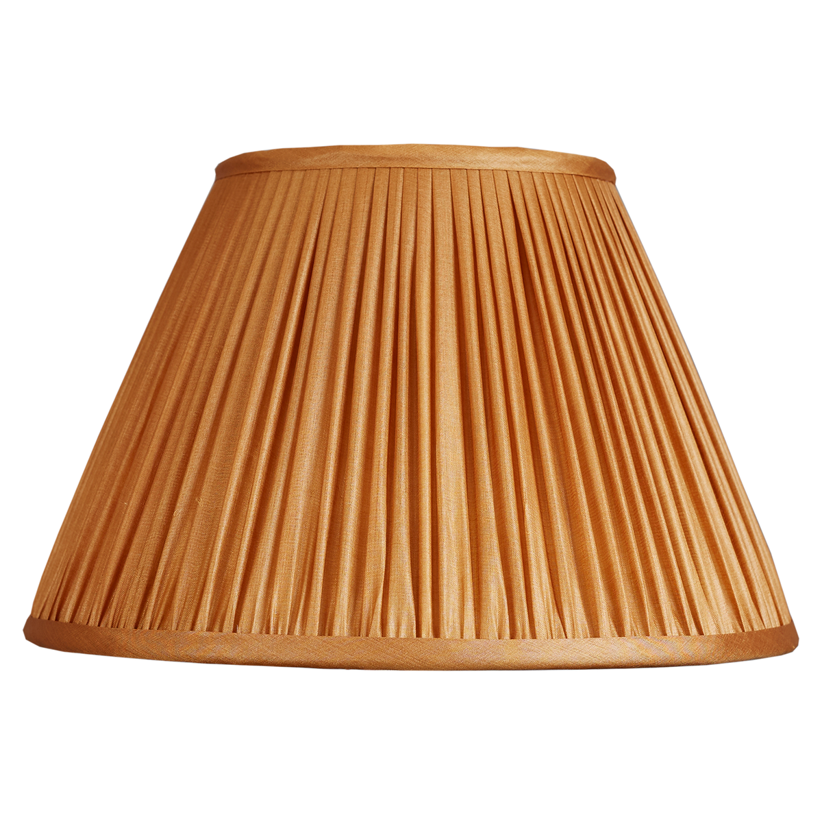12 inch Tobacco Tussar silk French drum silk sari lampshade
