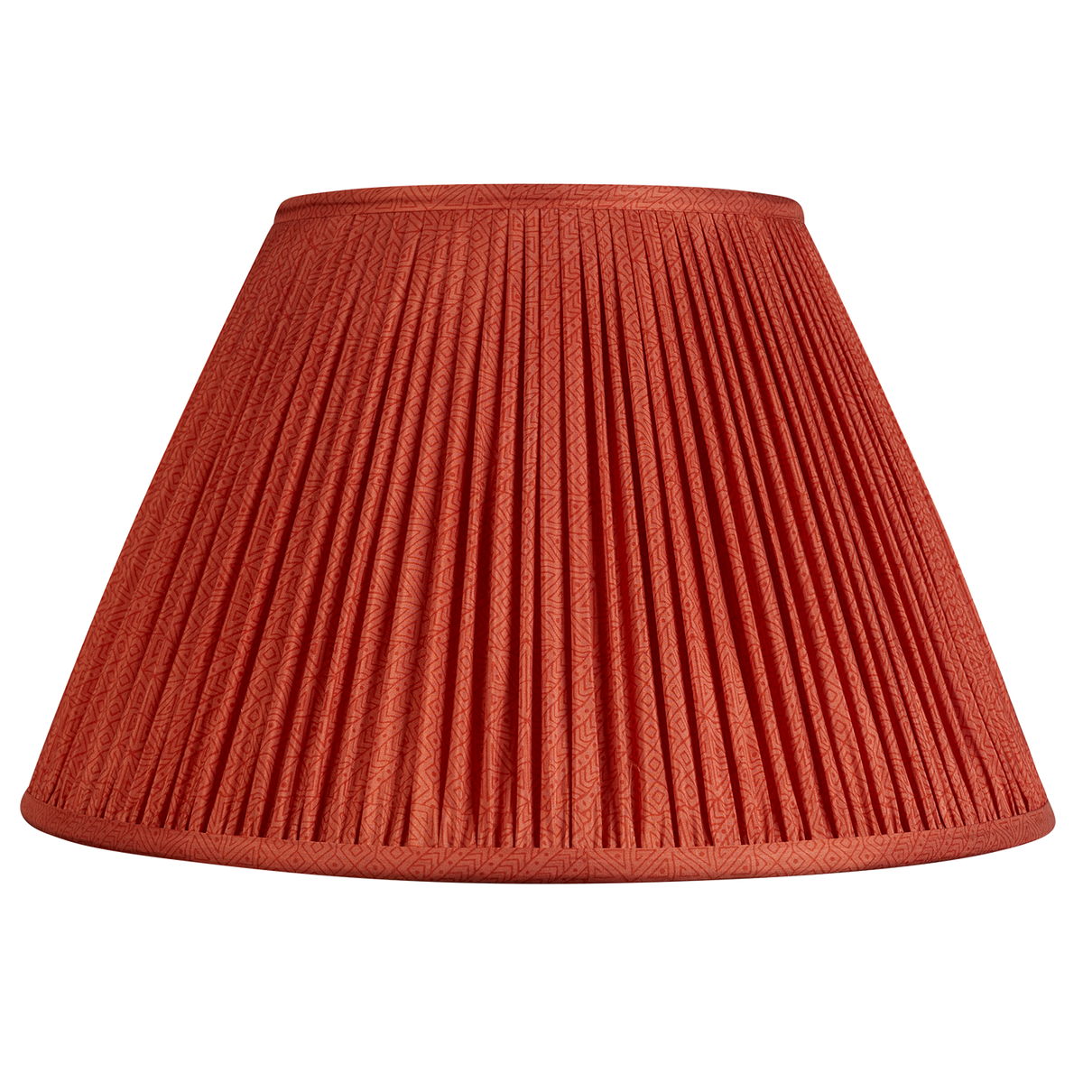 14 inch Marmalade and amber geometric design French drum silk sari lampshade