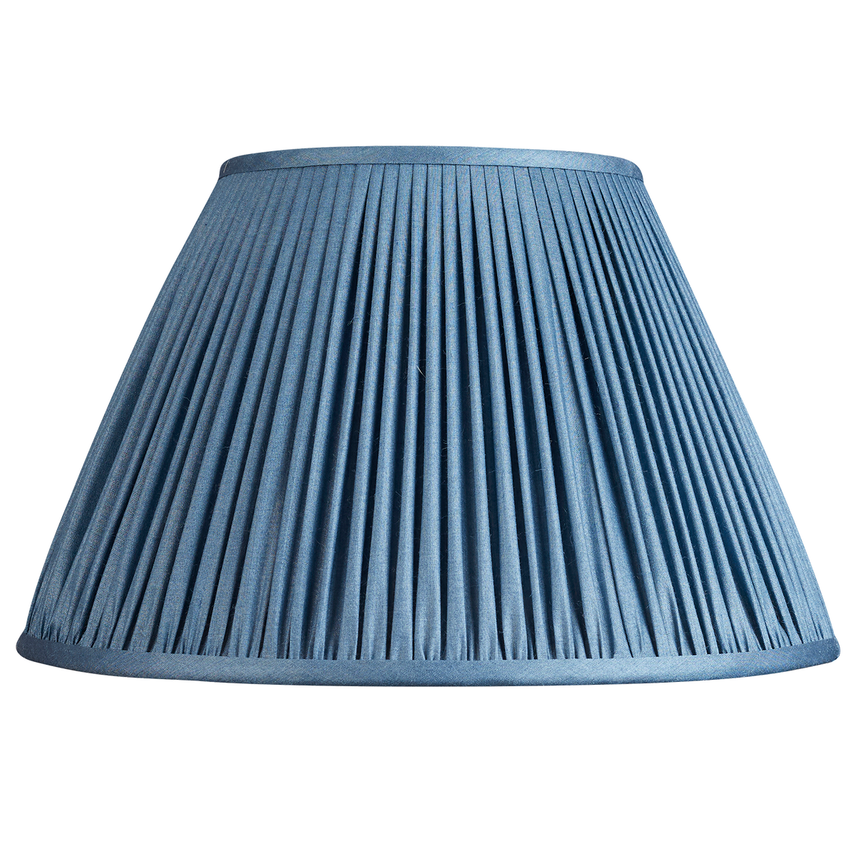 14 inch Ink blue Tussar silk French drum lampshade