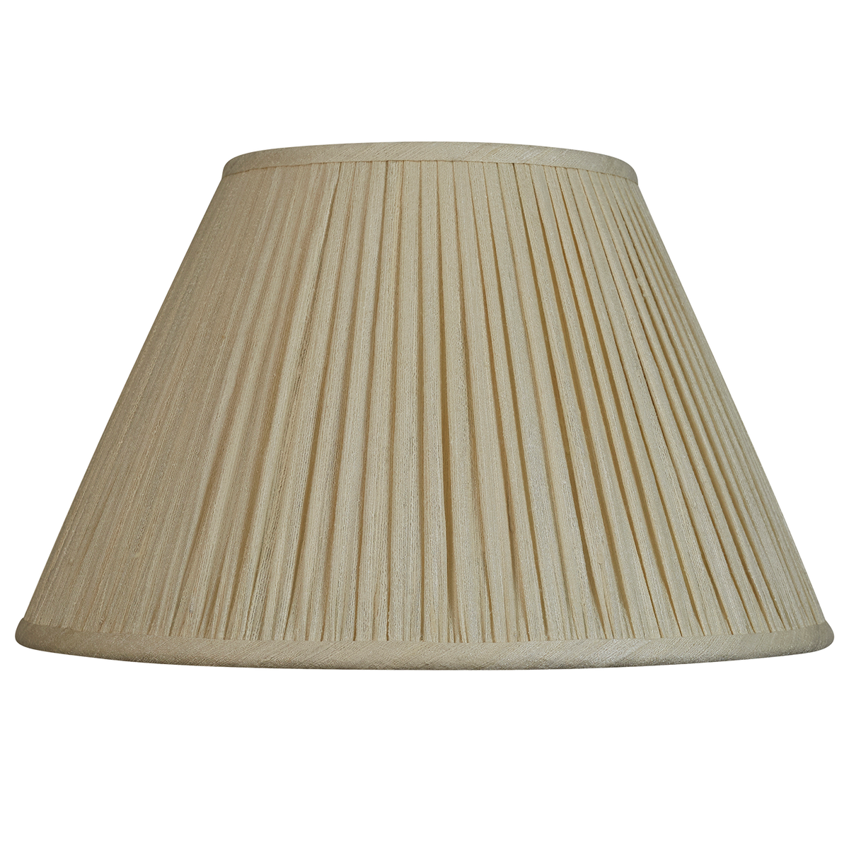 14 inch Ivory Mulberry silk French drum lampshade with spider fitting