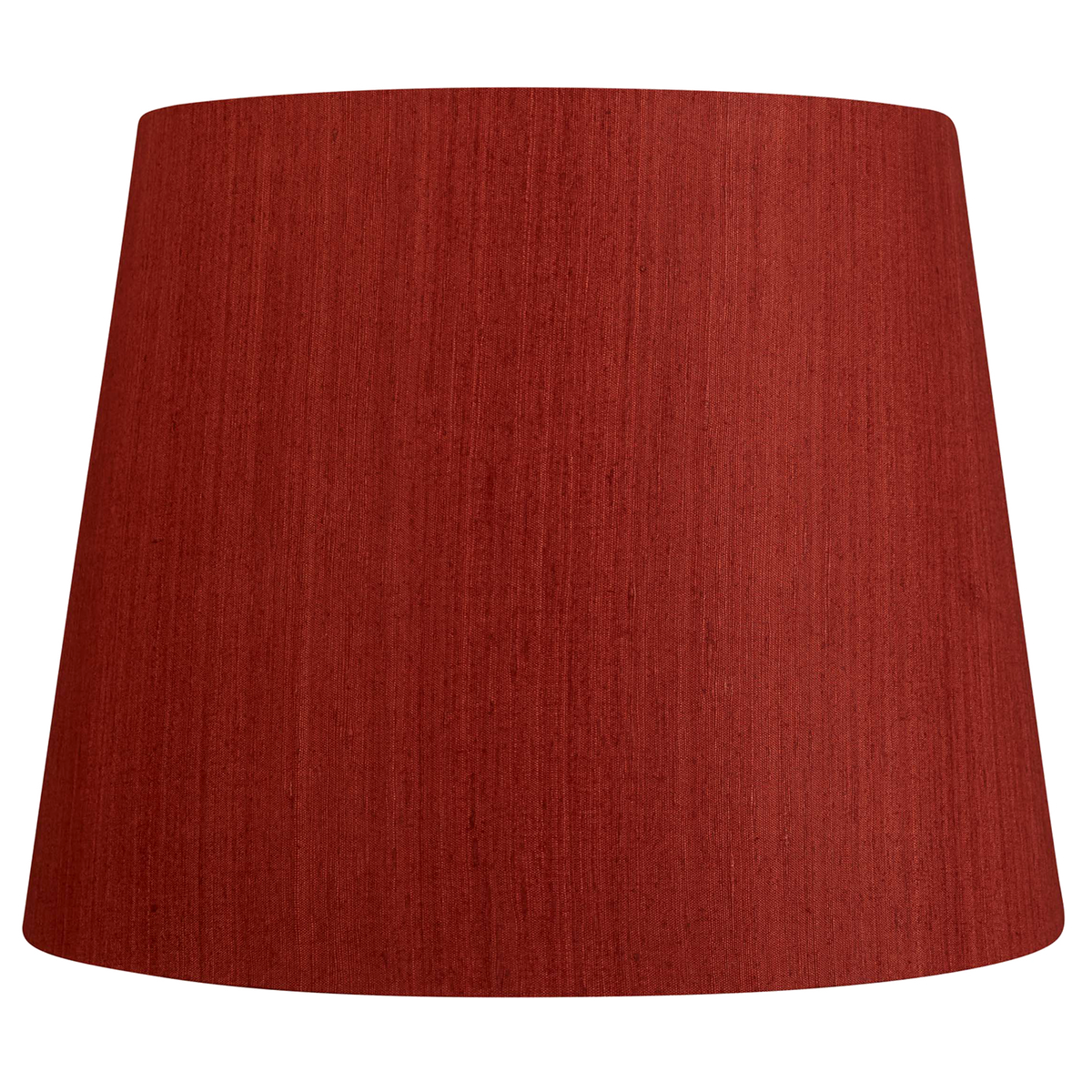 14 inch Tapering drum Red/coral Mulberry silk plain card lampshade