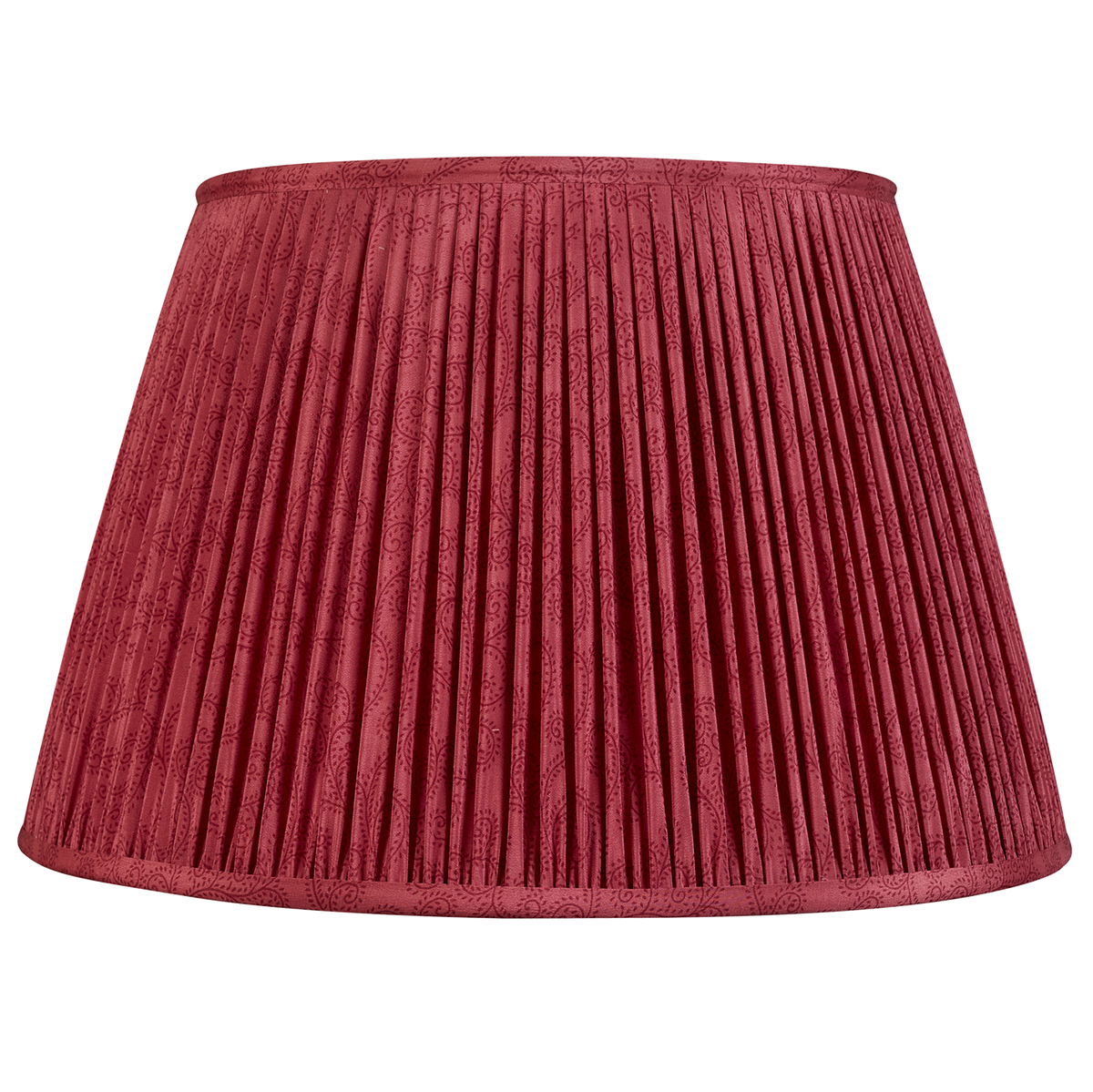 16 Inch Raspberry pink and red paisley design silk sari lampshade
