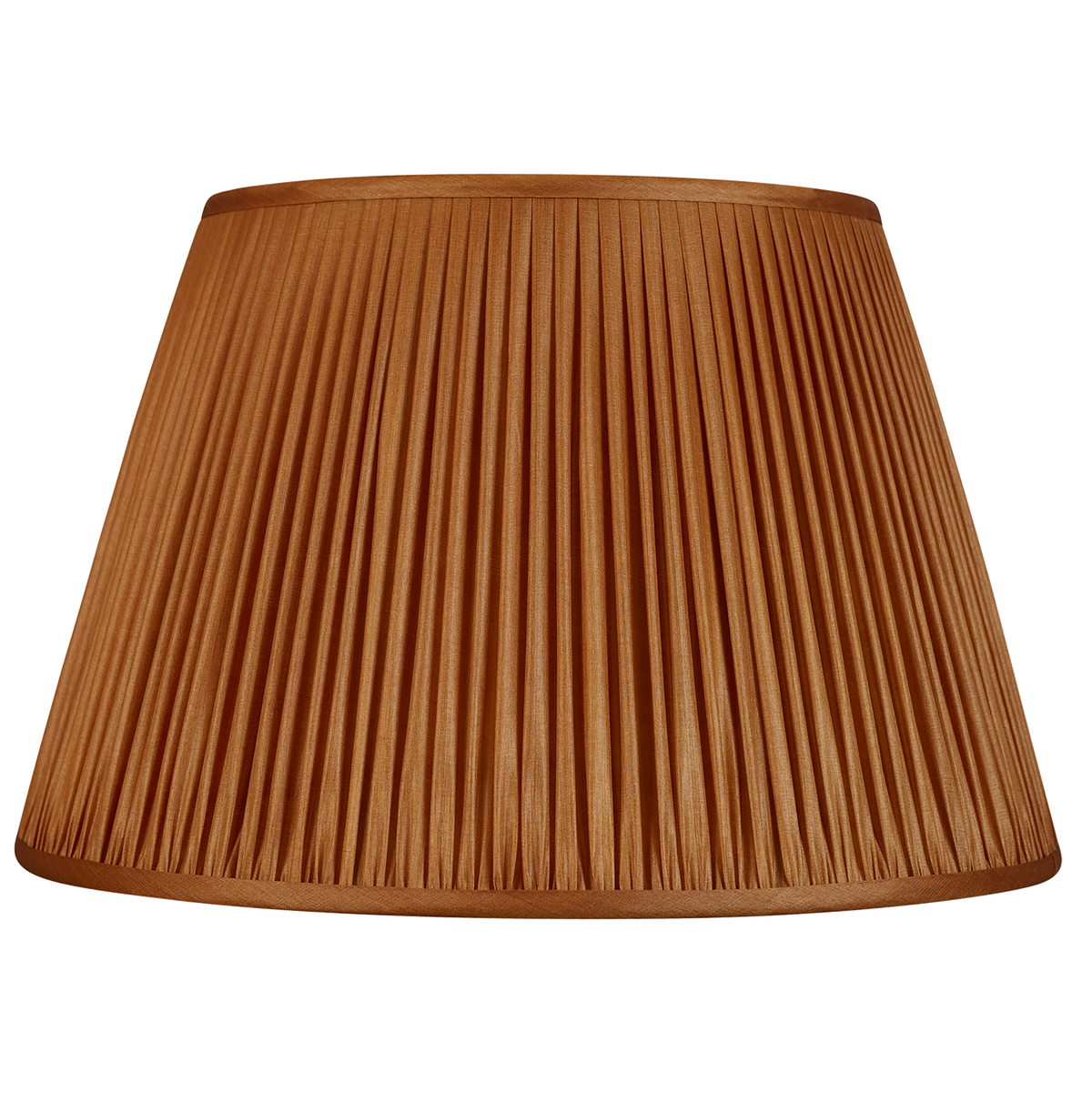 16 Inch Tobacco Tussar silk lampshade