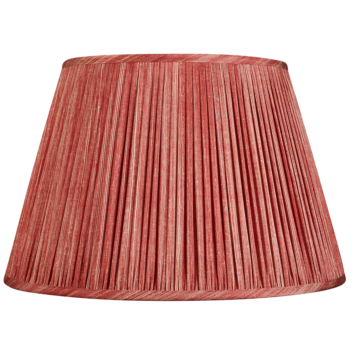 18 Inch Raspberry and pink ripple pinstripe sari style gathered silk lampshade