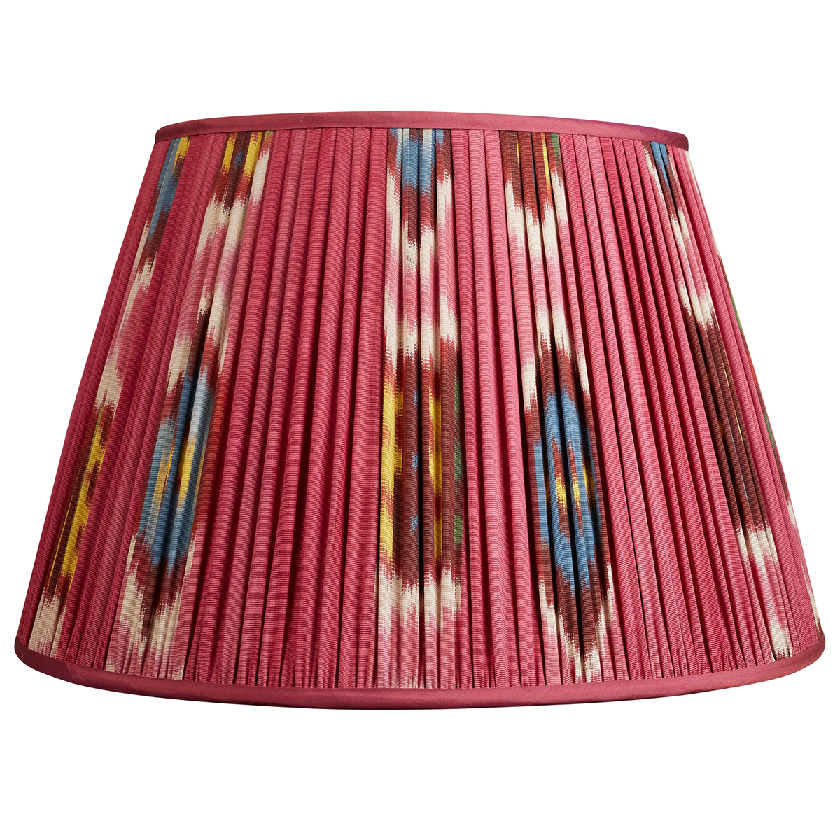 17 inch Magenta cotton and silk Ikat lampshade