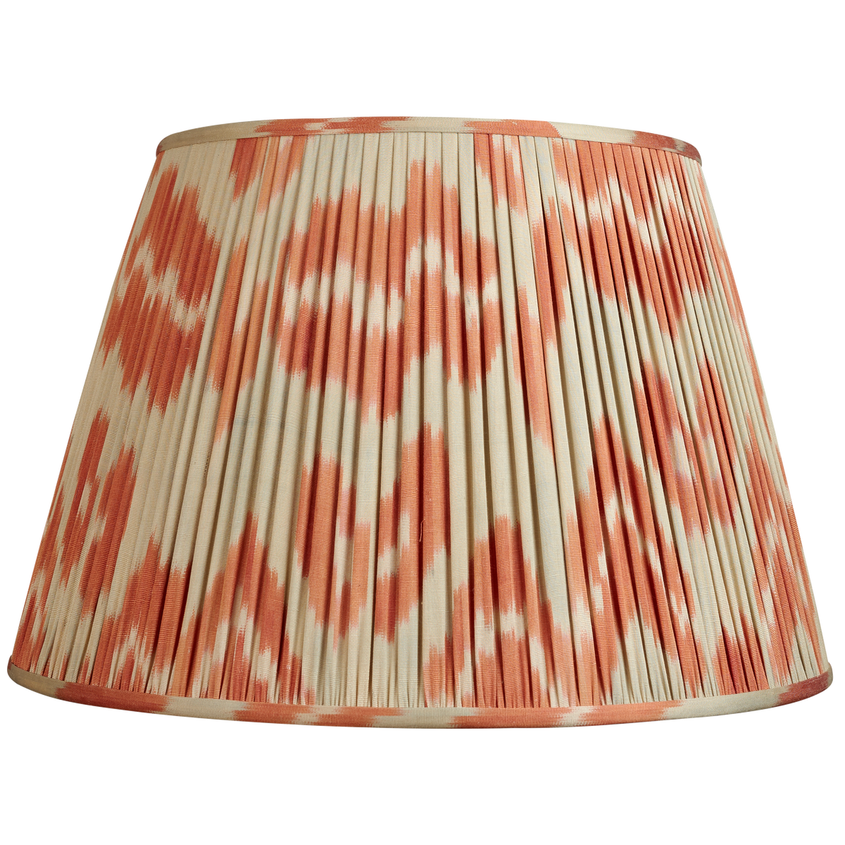 18 Inch Cintamani design faded blue and red silk/cotton ikat lampshade