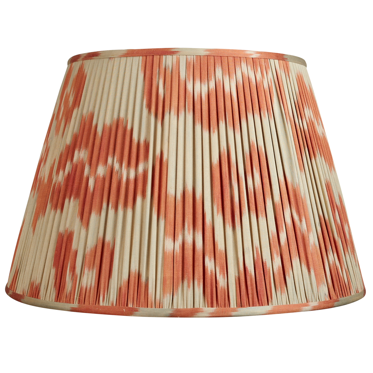 18 Inch Cintamani design faded blue and red silk/cotton ikat lampshade