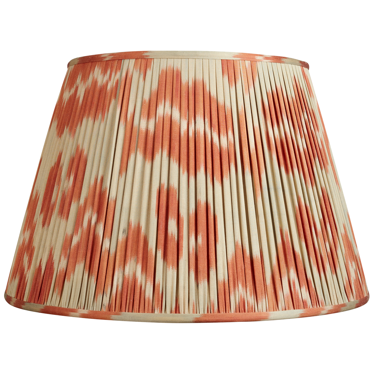 18 Inch Cintamani design faded blue and red silk/cotton ikat lampshade