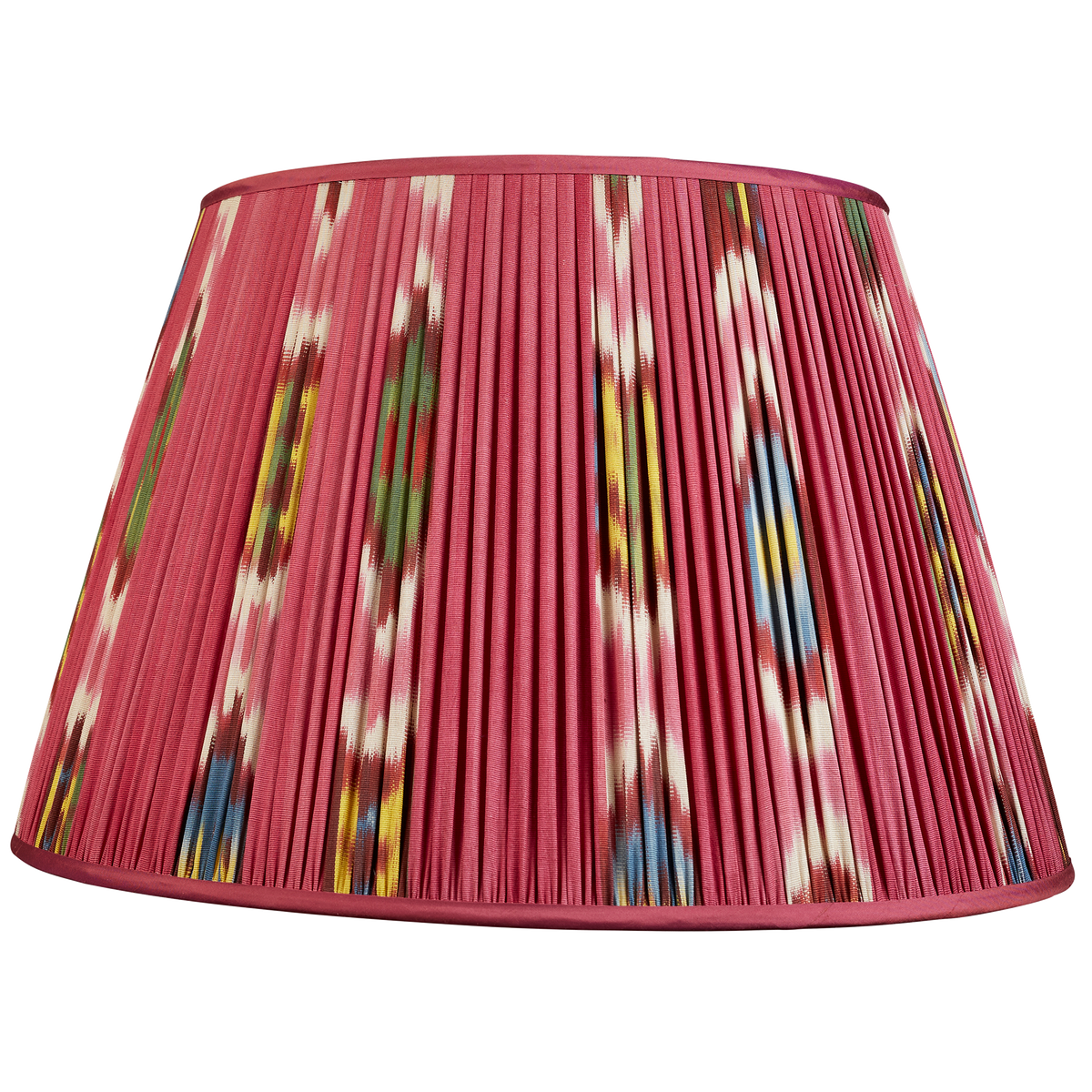 20 Inch Magenta cotton and silk Ikat lampshade