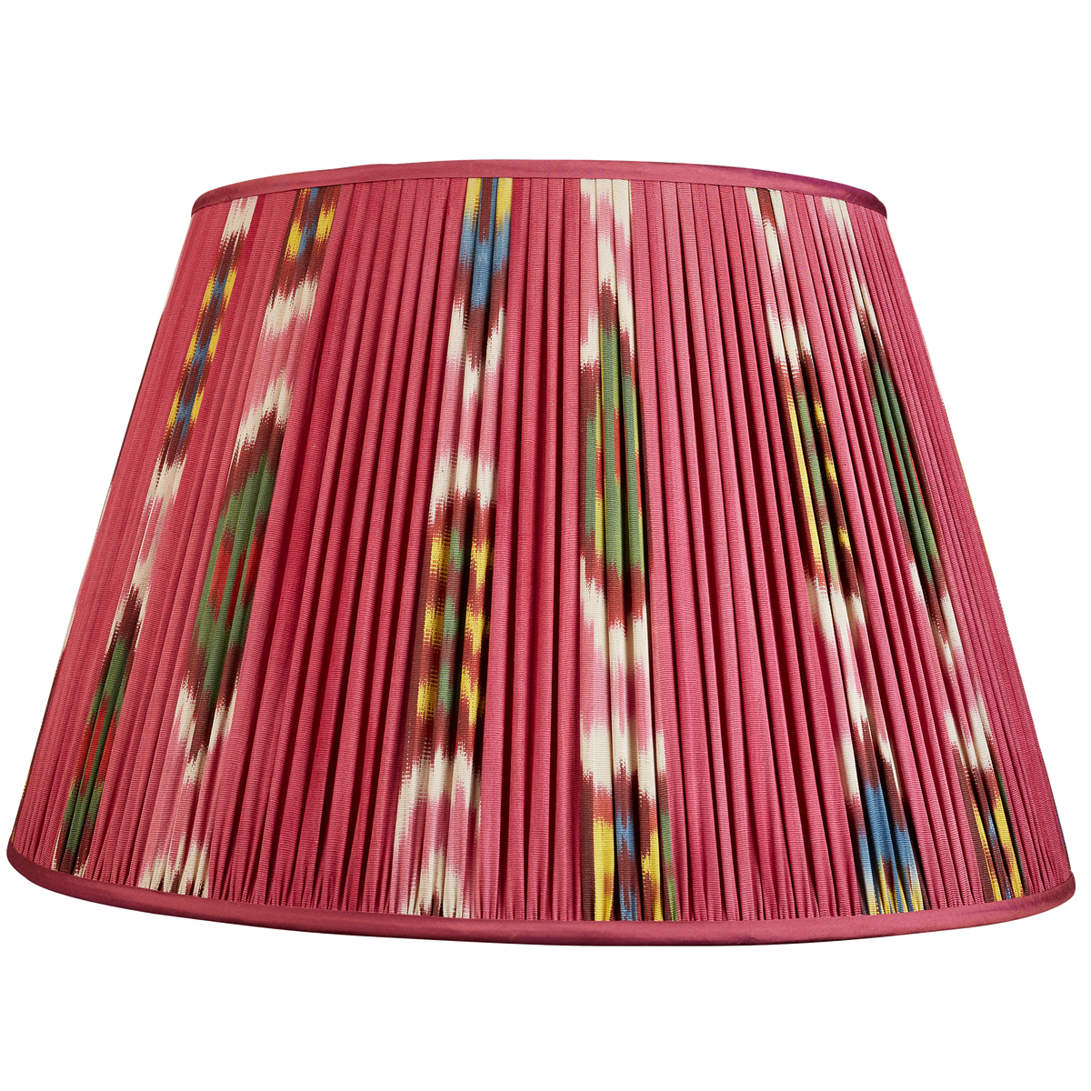 20 Inch Magenta cotton and silk Ikat lampshade